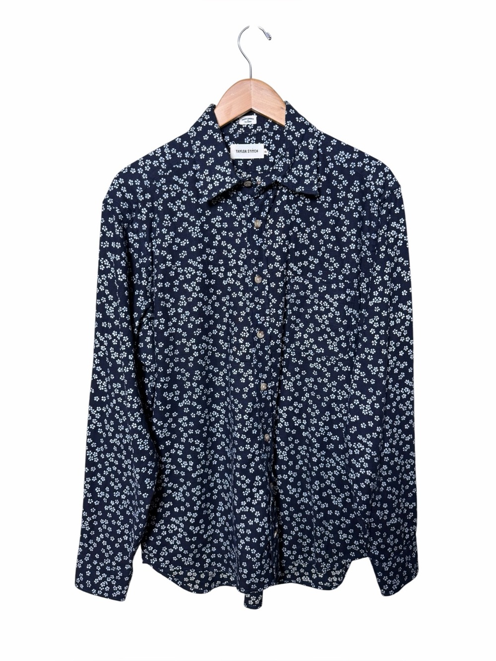 Taylor Stitch California Navy Floral Button Down Shirt Men’s Size 44/XL